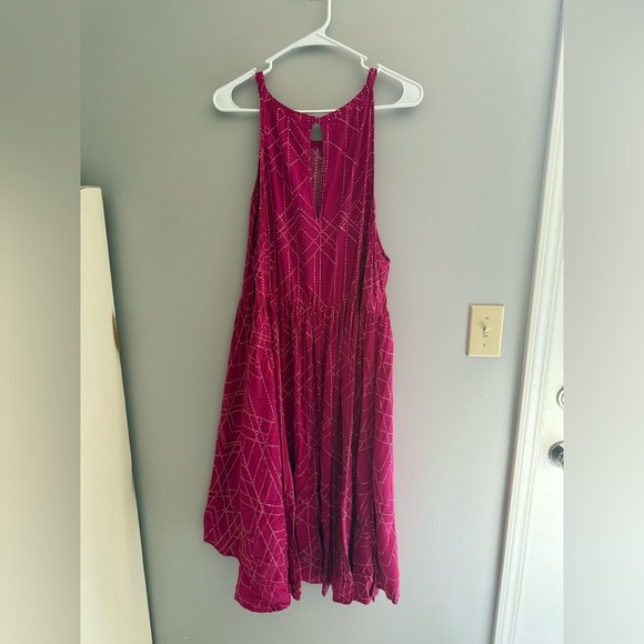 Torrid Dress & Kimono Cardigan Womens SZ 2 1/2 Pink Flowy MIDI Draped Front - Picture 10 of 14